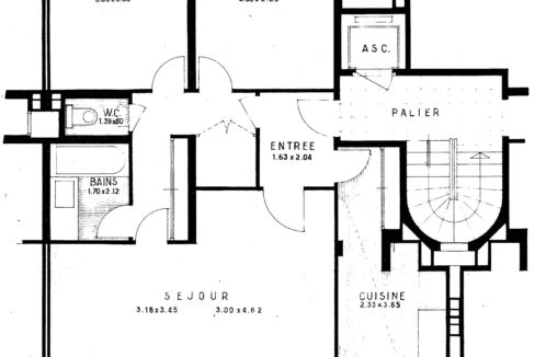 Plan Appartement 3/4 pièces Résidence Elysée 2 La Celle-Saint-Cloud