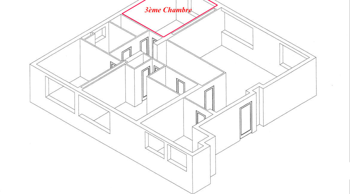 Plan 3ème Chambres - Agence Bidault Immobilier